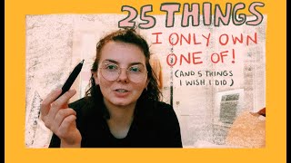 25 Things I Only Own 1 Of as a Minimalist | And 5 Things I Wish I Did