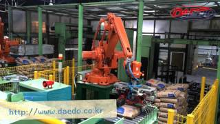 고속 로봇 파레타이져 (High Speed ABB Robot Bag Palletizer)