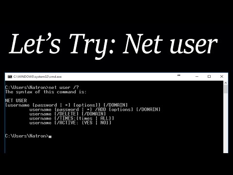 What is net user name?