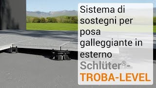 Sistema di posa galleggiante sopraelevata per esterni: Schlüter®-TROBA-LEVEL