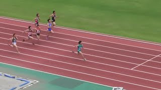 Ｈ２３　千葉県総体　男子１００ｍ準決勝１組　大会新記録　梨本真輝