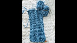 How to Knit a Pleated Accordion Stitch- Knitting a Scarf to give a nice Texture Second Version