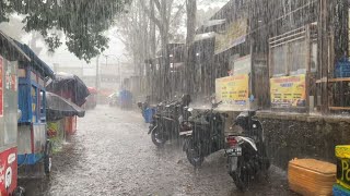 Heavy Rainfall on Asphalt – Relaxing White Noise for Sleep