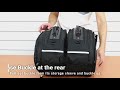 Niche Trolley Saddlebags (NMO-2209) Transform to be a wheel trolley bag