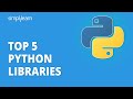 Top 5 Python Libraries | Most Useful Python Libraries | Python Libraries | #Shorts | Simplilearn