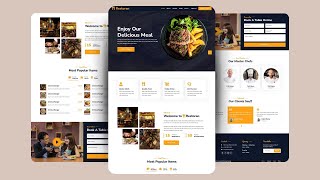 How To Make Restaurant Website Using HTML CSS Bootstrap & JavaScript | Step By Step Tutorial