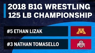 125 LBS: #5 Ethan Lizak (Minnesota) vs. #3 Nathan Tomasello (OSU) | 2018 B1G Wrestling Championships