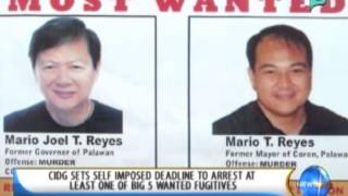 CIDG sets self imposed deadline to arrest at least one of 'Big-5' wanted fugitives || Jan. 13, '14