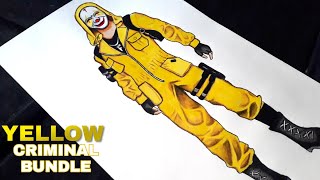 YELLOW CRIMINAL DRAWING || FREEFIRE DRAWINGS || KAKU ARTS