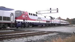 The Amtrak Crescent #19 w/ Veterans Unit and Exhibit Train!! Atlanta,Ga 10-31-2013© HD