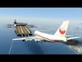 GTA5 - Massive Air Plane "Emergency Landing" at helicarrier GTA5 (This is From GTA5 game)