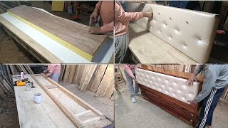 DIY How to build Luxury Diamond Tufted Head board Bed frame from Scratch Tutorial Instagram Worthy.