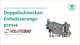 AMCON - Einführung der brandneuen VOLUTE DUO™ Entwässerungspresse