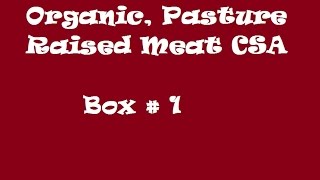 ORGANIC MEAT CSA BOX #1