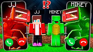 JJ Creepy MEGAHORN SIREN HEAD vs Mikey MEGAHORN CALLING to JJ and MIKEY at 3am ! - Minecraft Maizen