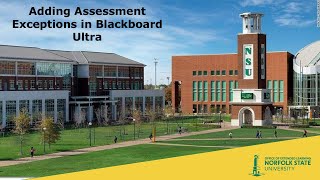 Adding Test Exceptions in Blackboard Ultra