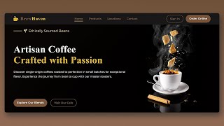 Build a Coffee Shop Website in 45 Minutes (HTML, CSS & JS Tutorial!) Step-by-Step #websitedesign