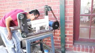 Treadmill Motor on 2 x 72" belt grinder