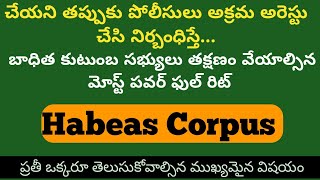 మిమ్మల్ని పోలీసులు అక్రమంగా అరెస్టు చేసి నిర్బంధించినప్పుడు ,మీ కుటుంబీకులు లేదా స్నేహితులు ఏం చేయాల