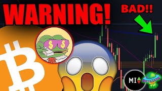 Bitcoin In DANGER NOW!! HUGE MONTHLY WARNING SIGN!! WATCH FAST!