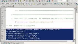PL/SQL - part 2 create procedure , exception, variable scope