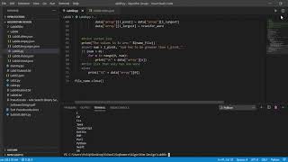 Lab08 py Algorithm Design Visual Studio Code 2020 11 04 10 07 11