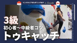 【コツ how to】海外のボルダリング課題・トゥフックキャッチ/Toe Hook Catch　初心者・中級者技術