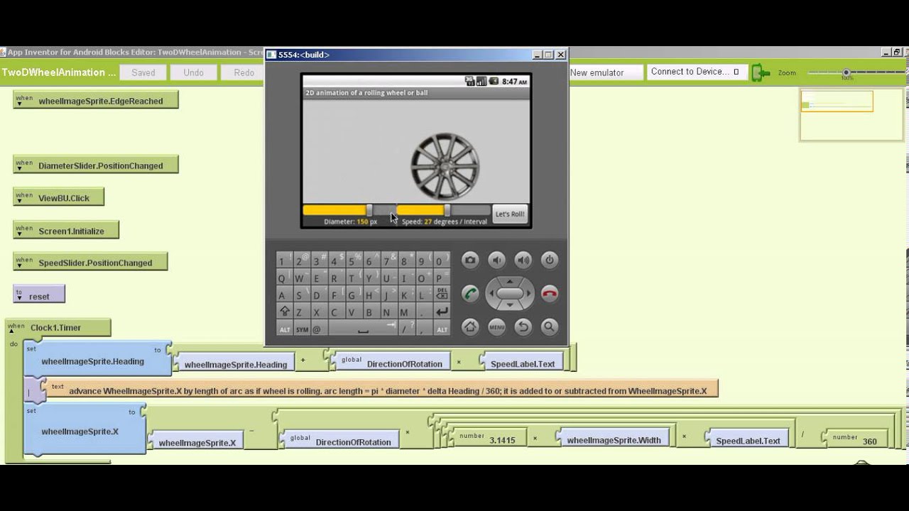 App Inventor 2 Tutorial 2d Wheel Animation App Inventor Classic