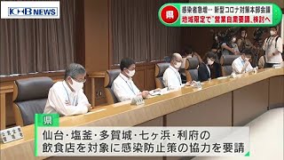 新型コロナ感染拡大時　地域限定の「営業自粛要請」検討へ　宮城県　（20200916OA）