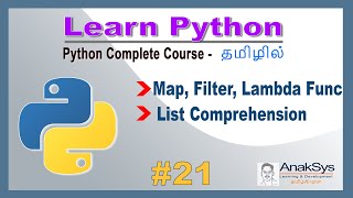 Python - Map, Filter, Lambda and List Comprehension in Tamil | Learn Python in Tamil