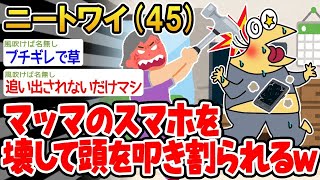 【2ch面白いスレ】「マッマのスマホを叩き割ったらワイの頭も叩き割られたw」→結果wwww【ゆっくり解説】【バカ】【悲報】