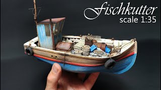 Build your own DIY Wooden Boat / painting / weathering / aging / scale 1:35