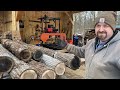 Homemade sawmill in action!