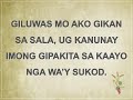 unsay igasa pagpangandam sa mga gasa msgr. rudy villanueva minus one