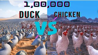Epic battle between 1,00,000 chicken vs 1,00,000 duck
