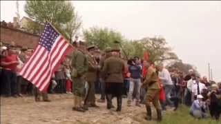 Elbe Day Re-Enactment: American and Soviet army units joined together on 25 April 1945