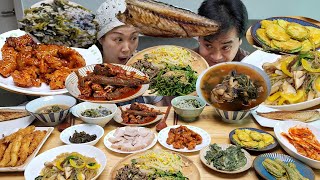 냉장고 털이 16첩 반상 만들었어요! Korean home-cooked meal, Korean food mukbang★