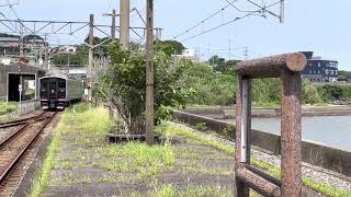 電車運転終了へ！小長井駅を発車する817系