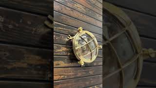 Nautical Reclaimed Original Old Brass Vintage Ceiling/wall Mount Turtle Lamp