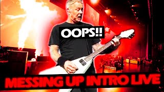 JAMES HETFIELD MESSING UP CLASSIC SONG INTRO LIVE #METALLICA 2022