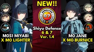 M0S1 Miyabi x Lighter \u0026 M0 Jane x Burnice | Shiyu Defense 1.4 Floor 6 \u0026 7 (S Rank) | ZZZero