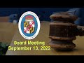 Board Meeting - September 13, 2022