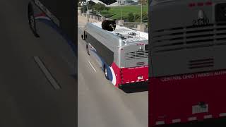 Maxwell the cat on top of the electric bus (made by cota) #cota #cat #maxwellthecat #bus #idkanymore