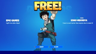 How To Get My Hero Academia Izuku Midoriya Deku Skin For FREE! (Fortnite)