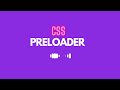 How to Make CSS Loading animation | CSS preloader animation | using pure CSS