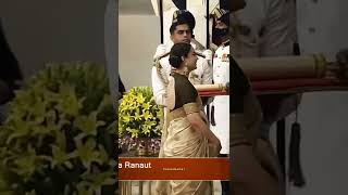 Kangana Ranaut awarded Padmashri by President Kovind || #kanganaranaut #bollywood #viral #shorts
