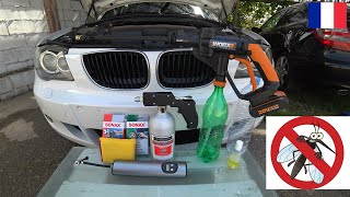 Comment ENLEVER 🦟 les INSECTES sur une VOITURE 🚘 n'importe où ! 🔫 WORX HYDROSHOT