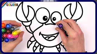 ( Animals ) Crab Big Marker Pencil Coloring pages / Akn Kids House