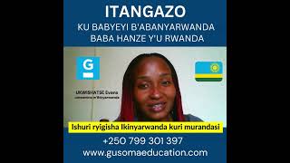 ITANGAZO KU BABYEYI B'ABANYARWANDA BABA HANZE Y'U RWANDA