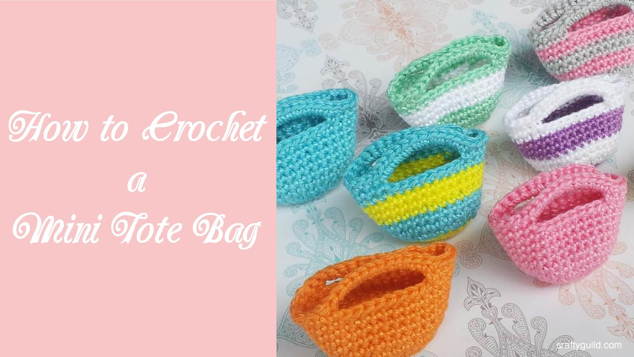 How To Crochet A Mini Tote Bag Youtube
